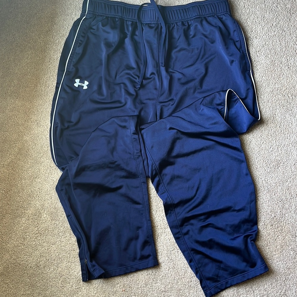 Men’s - Under Armor - Navy Blue - Loose - Joggers - Zips and Ankles - XL - LN